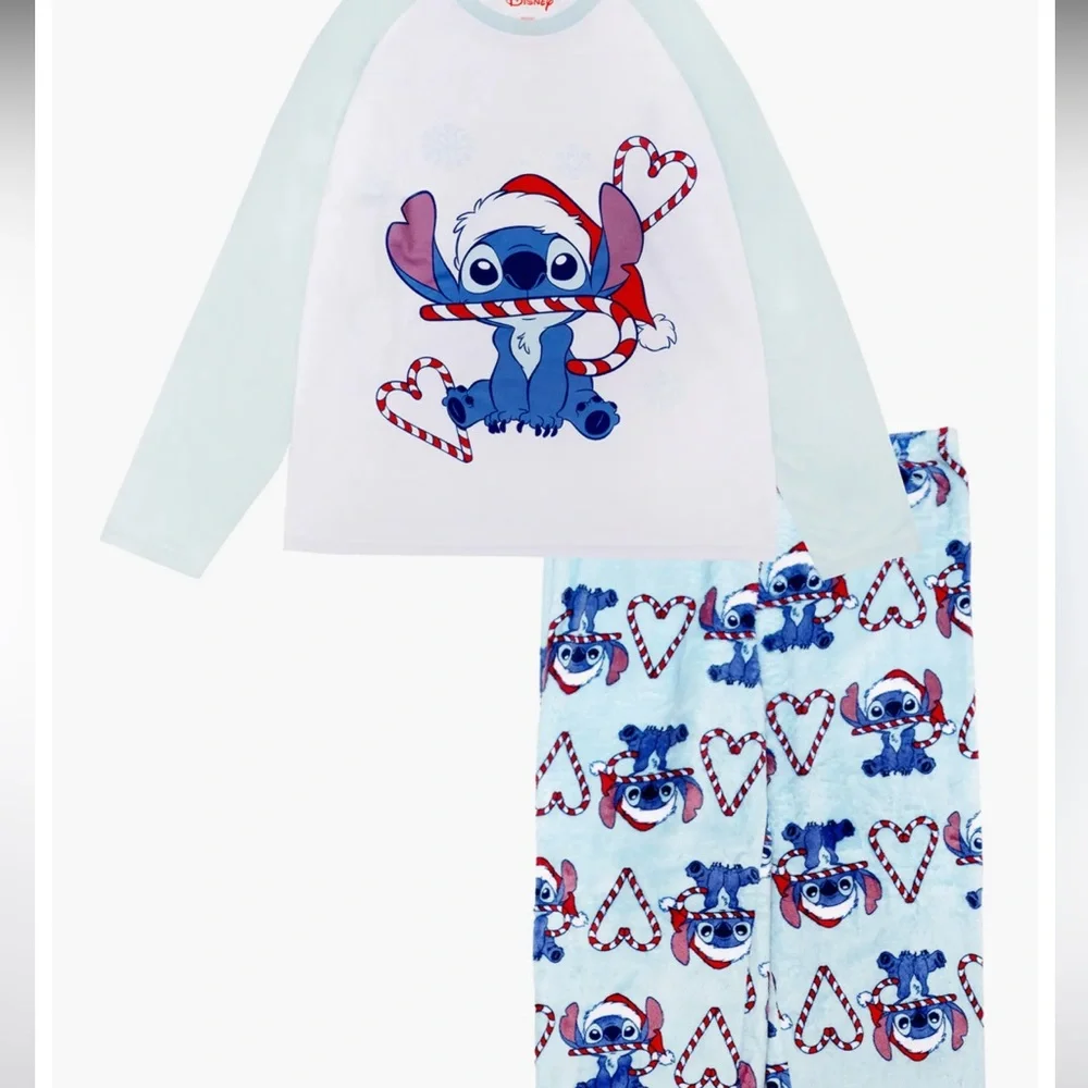 NWT Disney Stitch Holiday  2 Piece Pajama Set Size 4